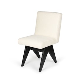 Dining Sofa - Boucle creme - Gestell schwarz