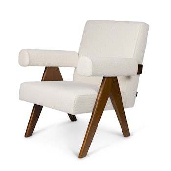 Easy Lounge Arm Sofa - Bouclé kerma - Mskea runko